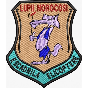 Emblema AVIATIE ESCADRILA ELICOPTERE LUPII NOROCOSI